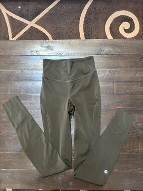 lululemon athletica Kids Olive Green High-Rise Leggings